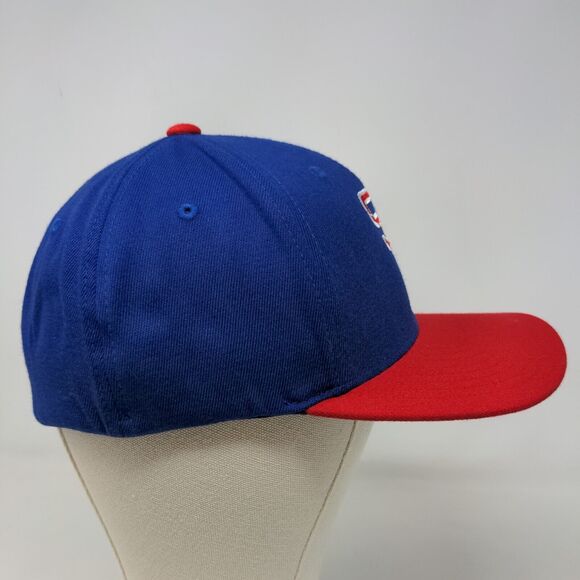 Pacific Headwear Men's Fitted Hat Blue Red Size S/M Embroidered SR Logo - Picture 6 of 11
